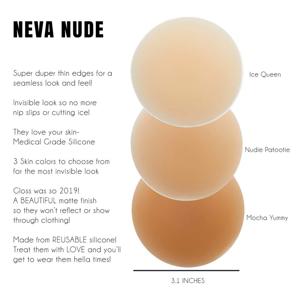 Reusable silicone pasties (2) - Neva Nude - Nude Skin Neva Nude - Boutique Séduction