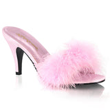 3" (7.6cm) Heel, Classic marabou slipper Pleaser Shoes - Boutique Séduction