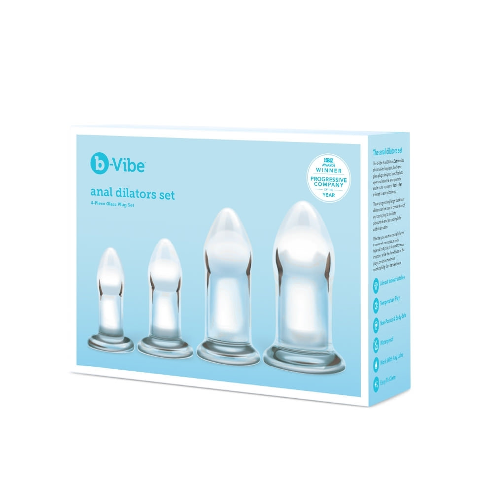 Glass Anal Dilators Set - B-VIBE B-Vibe - Boutique Séduction