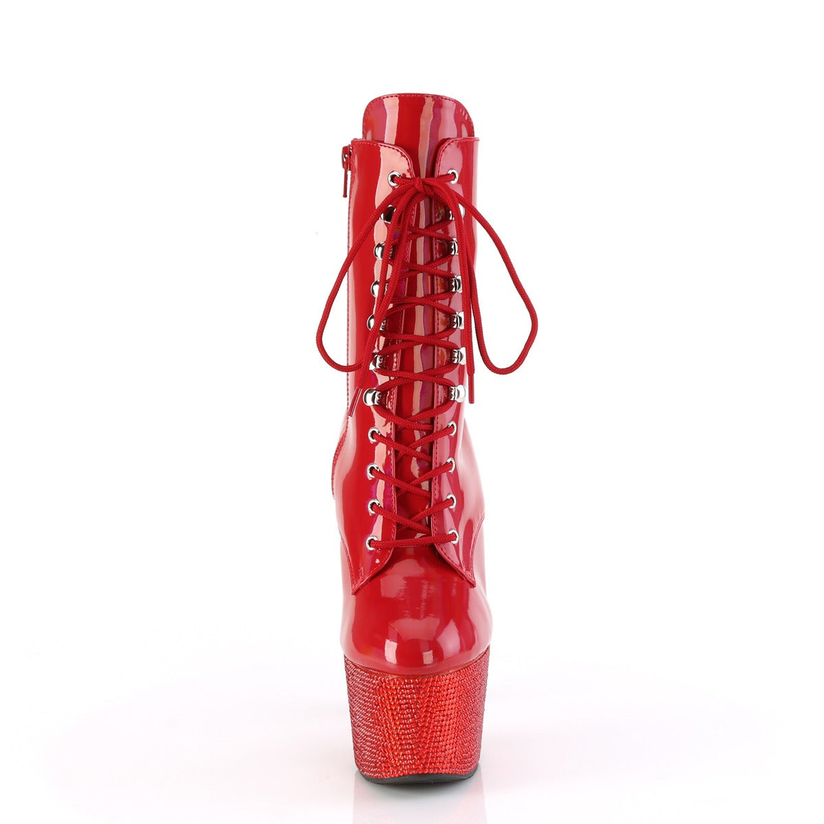 Pleaser Shoes - Rhinestone Platform Ankle Boots 7" Heel - Boutique Séduction