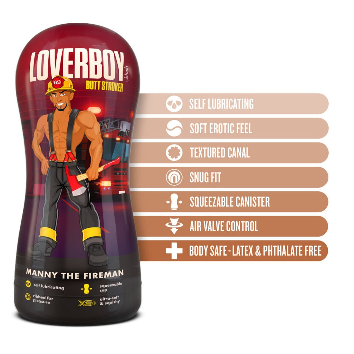 MANNY THE FIREMAN Stroker - LOVERBOY Loverboy - Boutique Séduction