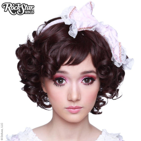 Short curly bob - Rockstar Wigs - Black Mahogany Burgundy Rockstar Wigs - Boutique Séduction