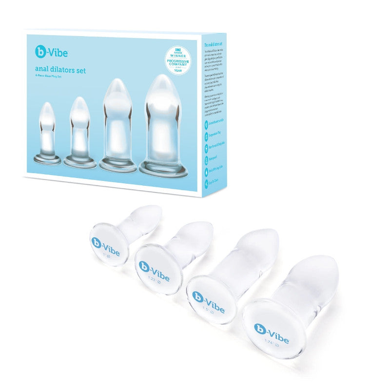 Glass Anal Dilators Set - B-VIBE B-Vibe - Boutique Séduction