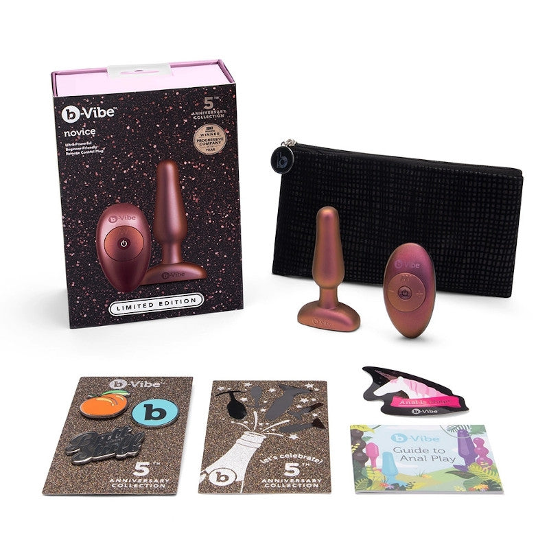 Vibrating anal plug - B-VIbe - Novice Plug 5th Anniversary Collection B-Vibe - Boutique Séduction