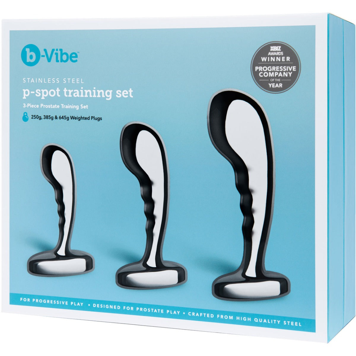 P-SPOT Stainless Steel Training Set - B-VIBE B-Vibe - Boutique Séduction