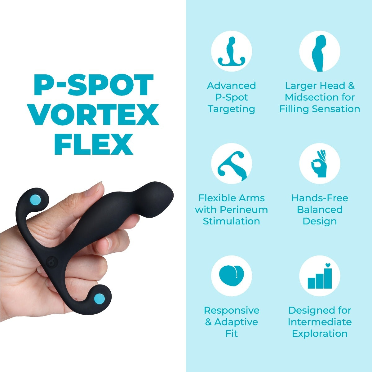 P-Spot Vortex Flex Hands-Free Angled Prostate Massager