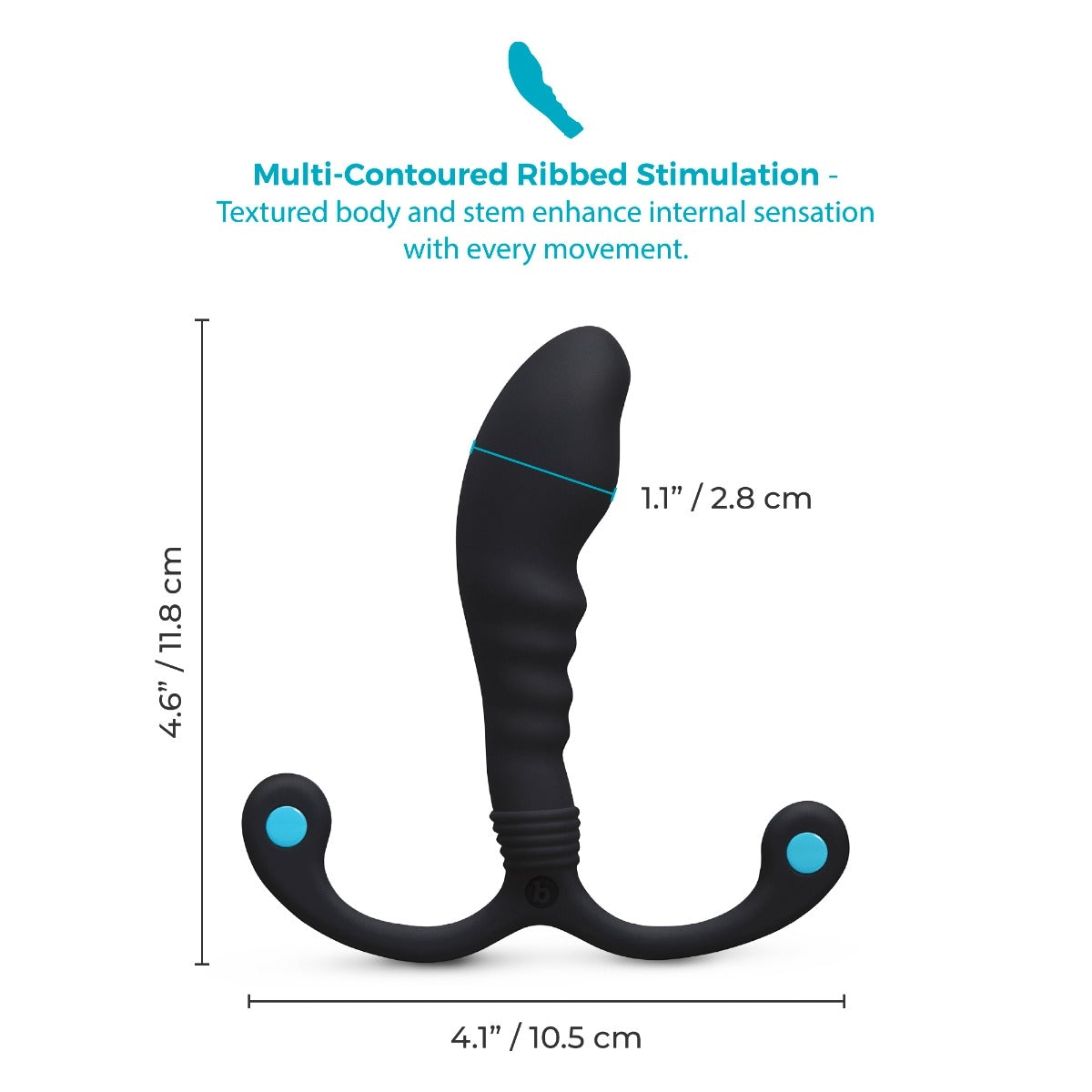 P-Spot Apex Bend Hands-Free Ridged Prostate Massager