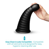 Cone 10-Inch Tapered & Ribbed XXL Dildo with Suction Cup