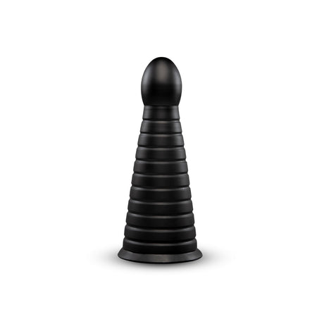 Cone 10-Inch Tapered & Ribbed XXL Dildo with Suction Cup