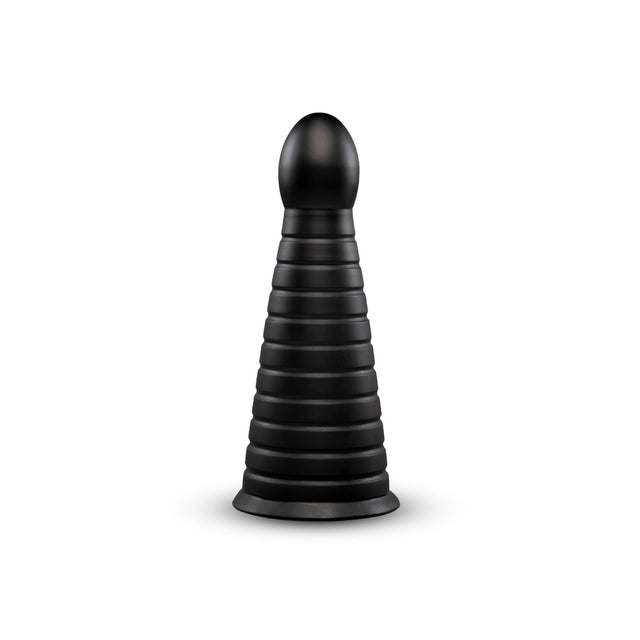 Cone 10-Inch Tapered & Ribbed XXL Dildo with Suction Cup