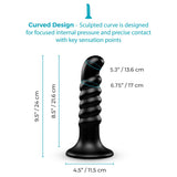 Krush 9.5-Inch Curved & Ribbed XXL Dildo with Suction Cup