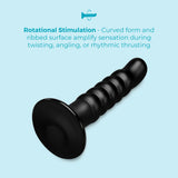 Krush 9.5-Inch Curved & Ribbed XXL Dildo with Suction Cup