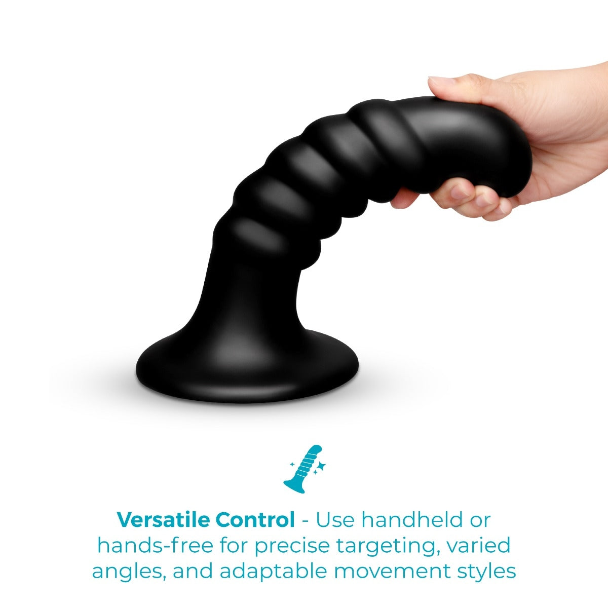 Krush 9.5-Inch Curved & Ribbed XXL Dildo with Suction Cup