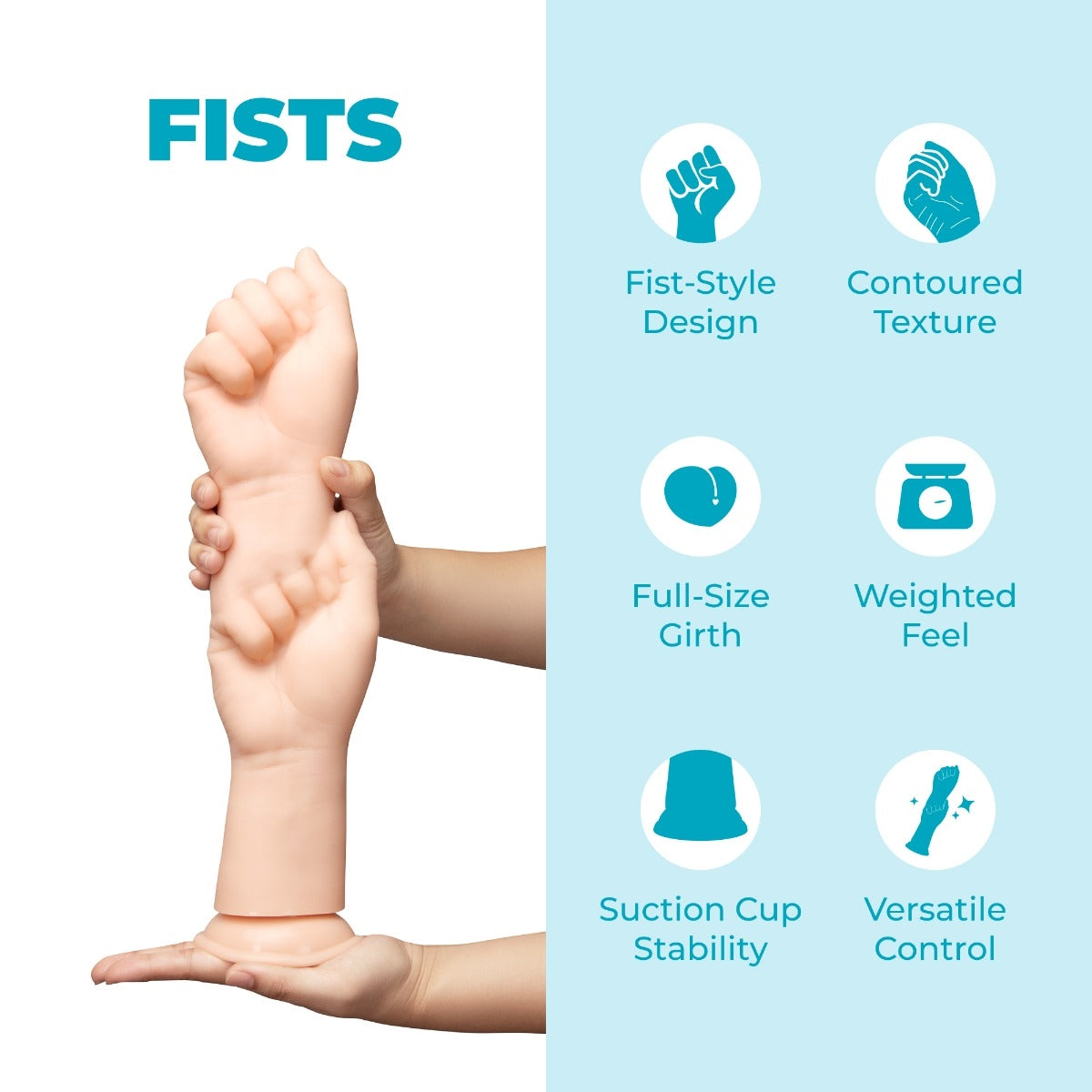 Fists 14.5-Inch Fist-Style Realistic XXL Dildo with Suction Cup
