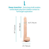 Bone 17-Inch Deep-Insert XXL Dildo with Realistic Balls and Suction Cup