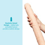 Bone 17-Inch Deep-Insert XXL Dildo with Realistic Balls and Suction Cup