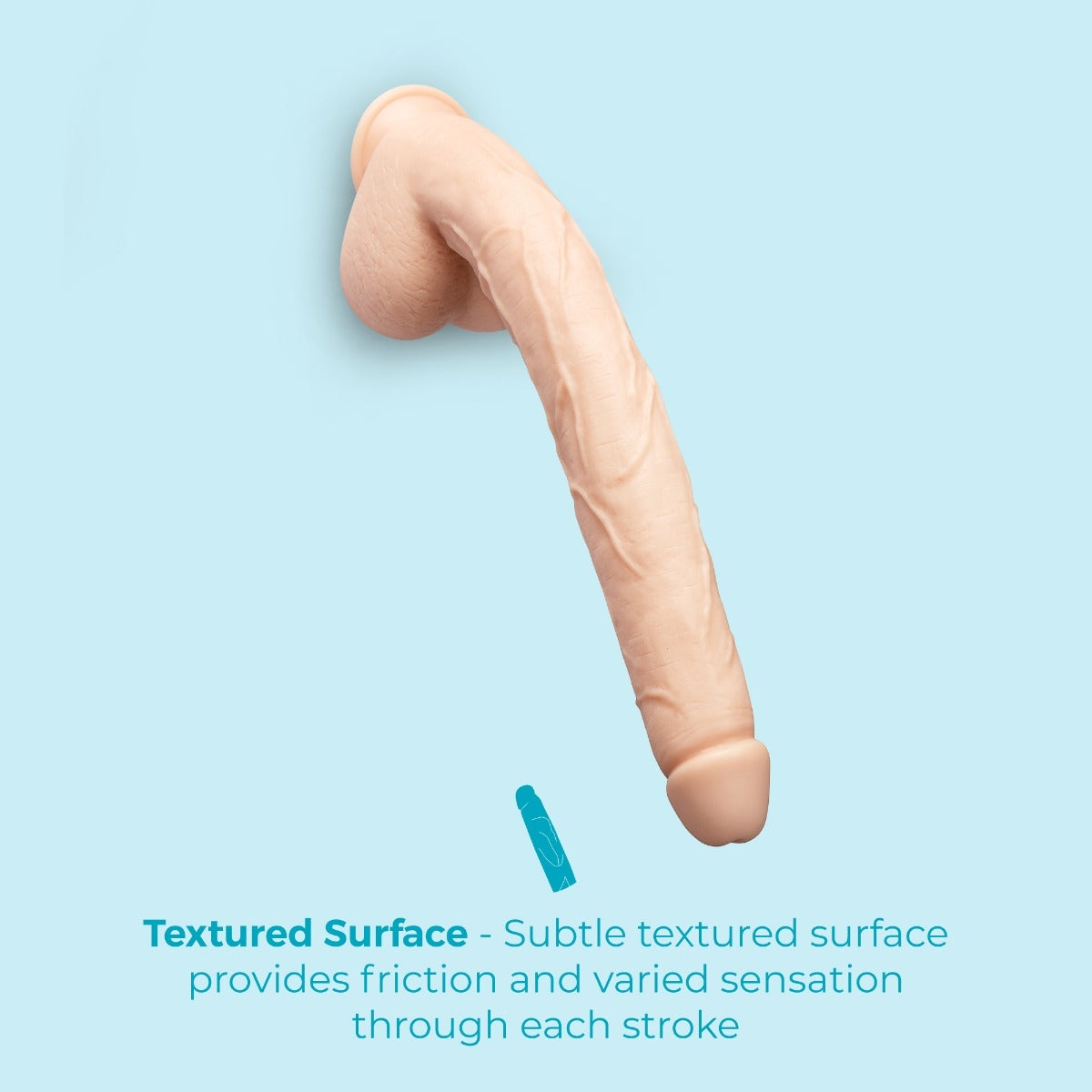 Bone 17-Inch Deep-Insert XXL Dildo with Realistic Balls and Suction Cup