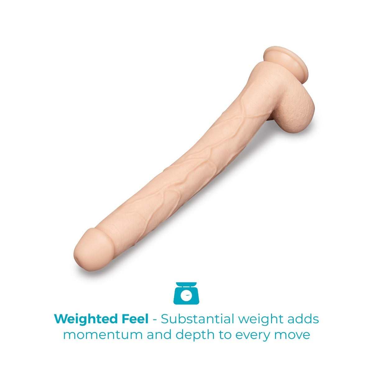 Bone 17-Inch Deep-Insert XXL Dildo with Realistic Balls and Suction Cup