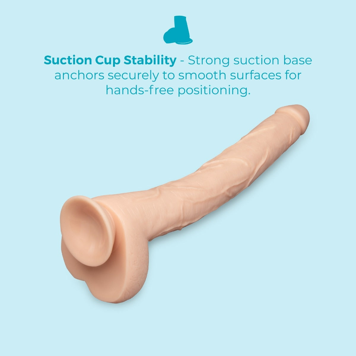 Bone 17-Inch Deep-Insert XXL Dildo with Realistic Balls and Suction Cup