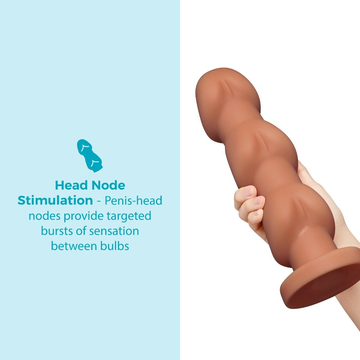 Headz 10.5 Inch Multi-Bulb XXL Dildo with Flared Base