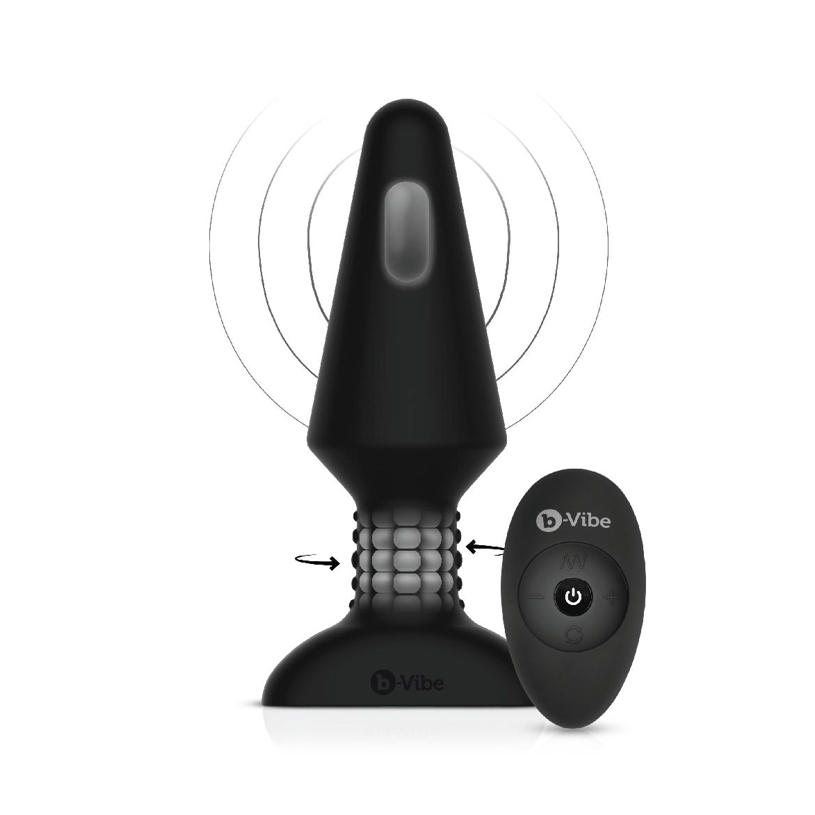 Plug anal vibrant à billes rotatives Rimming XL