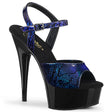 6" (152cm) Heel, 1 3/4" (45cm) Platform ankle strap sandal with snake skin print Pleaser Shoes - Boutique Séduction