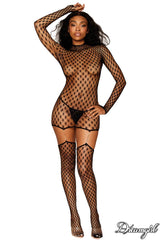 Geometric Net Garter Dress - DREAMGIRL Dreamgirl International - Boutique Séduction