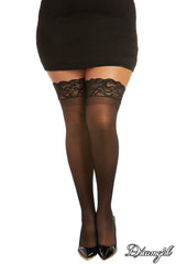 Sheer Thigh High Stockings Queen - MUSIC LEGS Dreamgirl International - Boutique Séduction