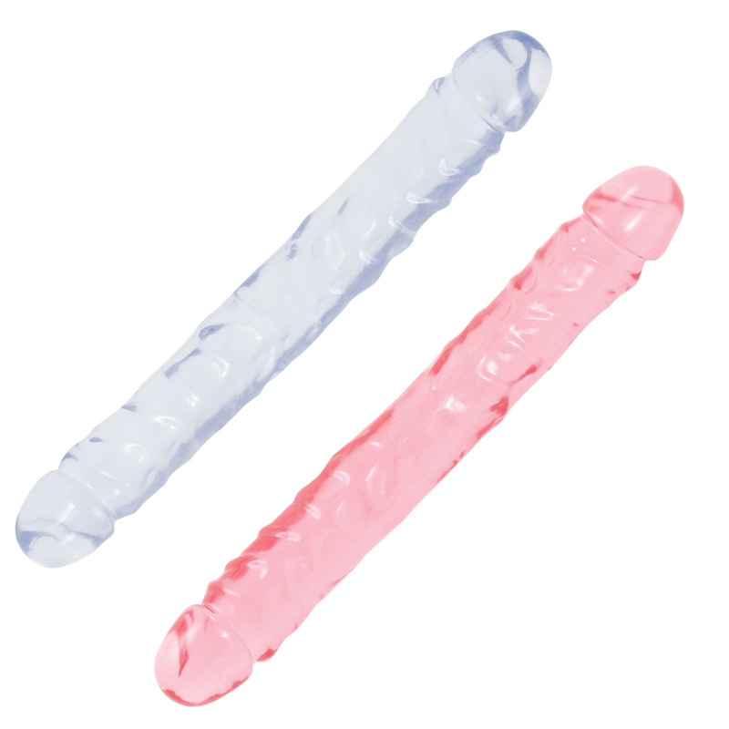 Jr. Double Dong Jellies 12'' Crystal Jellies - Boutique Séduction