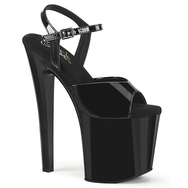 High Platform Sandal 7 1/2" Heel - PLEASER - Black Pleaser Shoes - Boutique Séduction