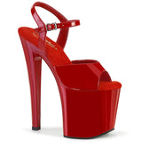 High Platform Sandal 7 1/2" heel - PLEASER - Red Pleaser Shoes - Boutique Séduction