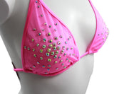 ISA Triangle Mesh Top with Crystals - EXES LINGERIES Exes Lingerie - Boutique Séduction