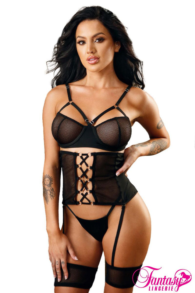 RILEY Strappy 4Pc - FANTASY LINGERIE Fantasy Lingerie - Boutique Séduction