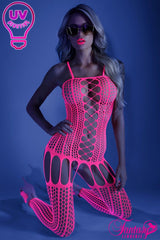 HYPNOTIC Criss-Cross Paneled Bodystocking - GLOW Fantasy Lingerie - Boutique Séduction