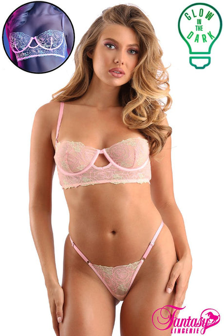 DAYDREAM Floral UV Bra & Panty - GLOW Fantasy Lingerie - Boutique Séduction