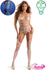 TIMELAPSE UV Big Net Bodystocking - GLOW Fantasy Lingerie - Boutique Séduction