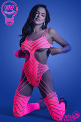 WAVELENGTH Cut-Out Rhinestone Teddy Bodystocking - GLOW Fantasy Lingerie - Boutique Séduction