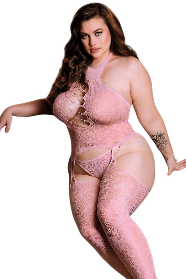 BLUSHING BEAUTY Garter Bodystocking - FANTASY LINGERIE Fantasy Lingerie - Boutique Séduction