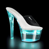 7" (17.8cm) Heel, 2 3/4" (7cm) Platform LED illuminated slide Pleaser Shoes - Boutique Séduction