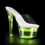 7" (17.8cm) Heel, 2 3/4" (7cm) Platform LED illuminated slide Pleaser Shoes - Boutique Séduction