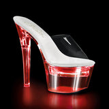 7" (17.8cm) Heel, 2 3/4" (7cm) Platform LED illuminated slide Pleaser Shoes - Boutique Séduction