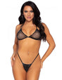 2 Pcs - Rhinestone fishnet bikini and matching g-string Leg Avenue - Boutique Séduction
