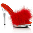 5" (123mm) Heel, 3/4" (16mm) Platform marabou slipper Pleaser Shoes - Boutique Séduction