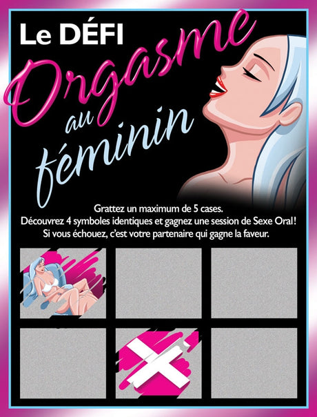 LE DÉFI ORGASME FÉMININ Gratteux - Français Creation Ozzé - Boutique Séduction