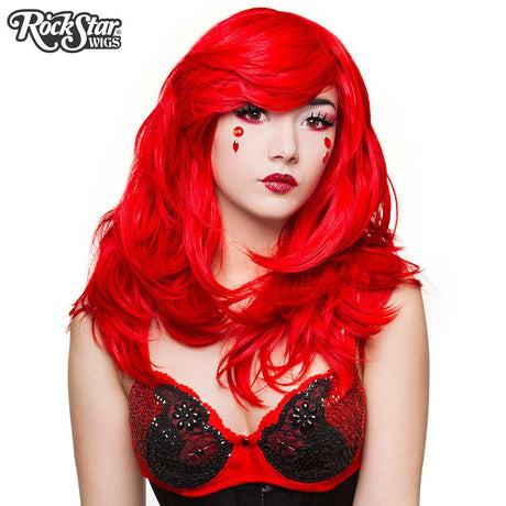 Mid-length layered wig - Rockstar Wigs - Jem Red Rockstar Wigs - Boutique Séduction