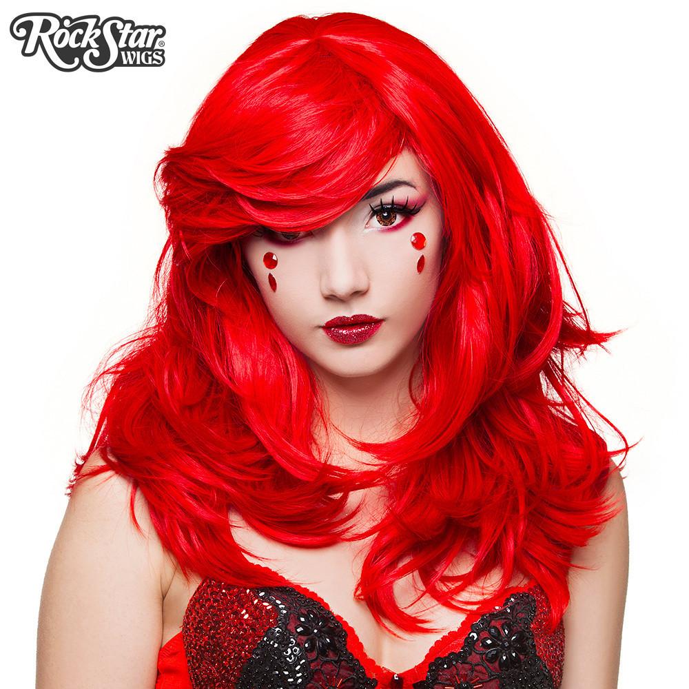 Mid-length layered wig - Rockstar Wigs - Jem Red Rockstar Wigs - Boutique Séduction