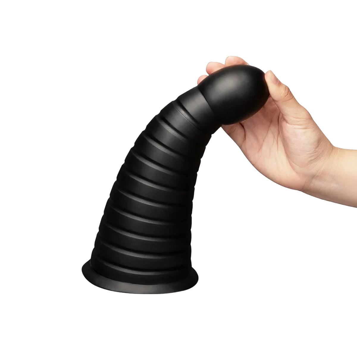 Cone 10-Inch Tapered & Ribbed XXL Dildo with Suction Cup