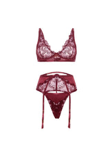 Eloise Floral Embroidered 3-Piece Bra Set