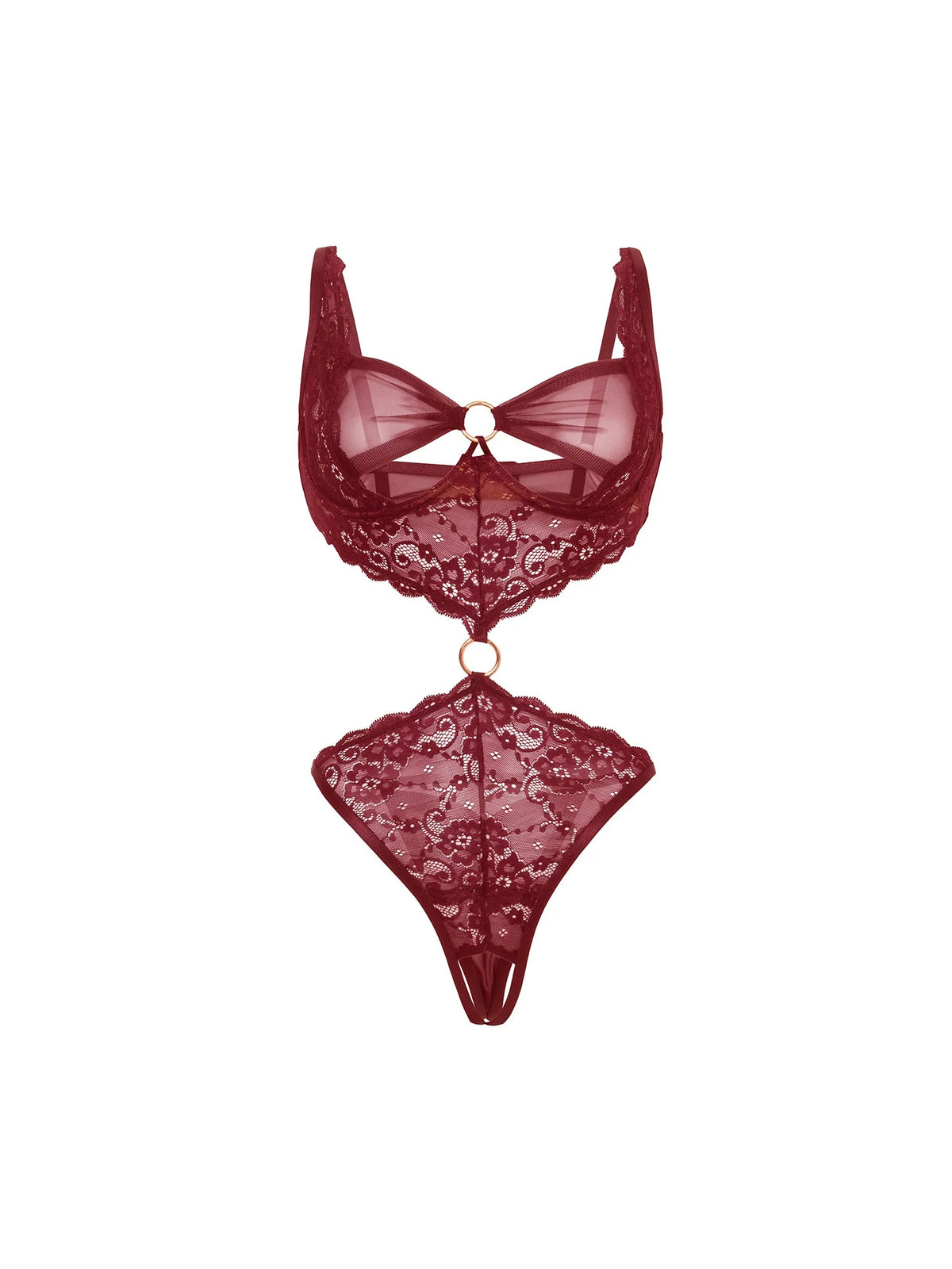 Antonella Crotchless Lace Teddy