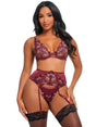 Eloise Floral Embroidered 3-Piece Bra Set